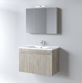 Σετ Έπιπλο Μπάνιου OMEGA BEIGE OAK 85 9SOM085BO0W Πάγκο 82x44x60