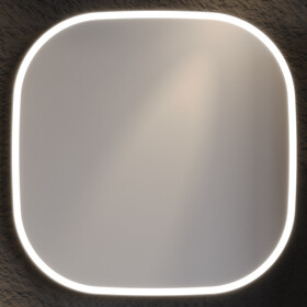 Καθρέφτης LED ENZA 100cm Μπεζ MDF 18mm Λάκα με περιμετρικό φωτισμό και αισθητήρα 3MENZ100BSM