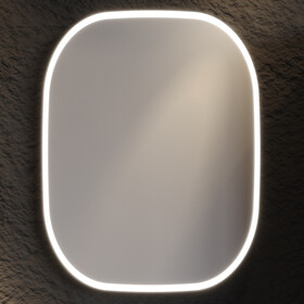Καθρέφτης LED ENZA 60cm Λευκό MDF 18mm Λάκα με περιμετρικό φωτισμό και αισθητήρα 3MENZ060WHM