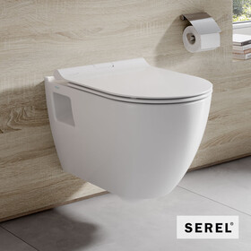 Λεκάνη Κρεμαστή SMART26/52 Rimless με Απλό κάλυμμα 6001, Serel White
