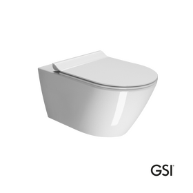 Λεκάνη Κρεμαστή Kube-X/55 Swirlflush με κάλυμμα Super Slim Soft Close MS86SC, GSI White