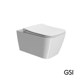 Λεκάνη Κρεμαστή Nubes/55 Swirlflush με κάλυμμα Slim Soft Close MS96C, GSI White