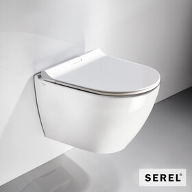 Λεκάνη Κρεμαστή SMART12/48,5 με κάλυμμα Slim Soft Close 9005SC, Serel White