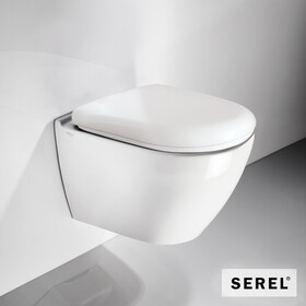 Λεκάνη Κρεμαστή SMART12/48,5 με Απλό κάλυμμα 6001, Serel White